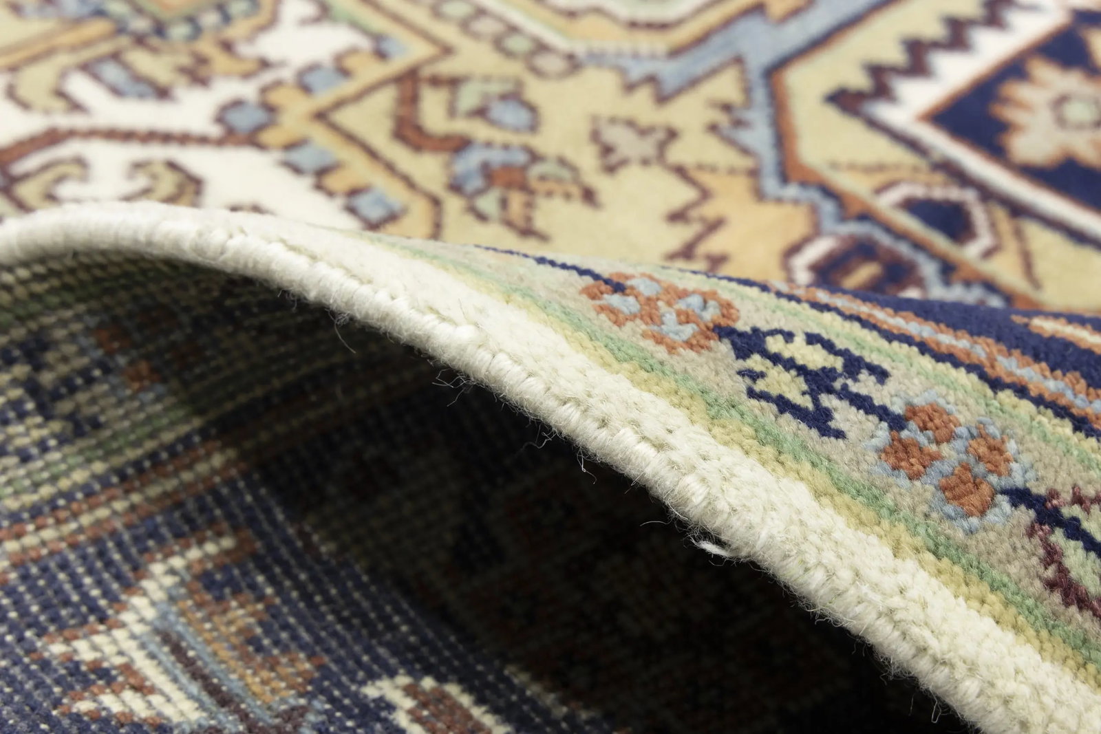 Cream Geometric 8X10 Heriz Serapi Oriental Rug - 19