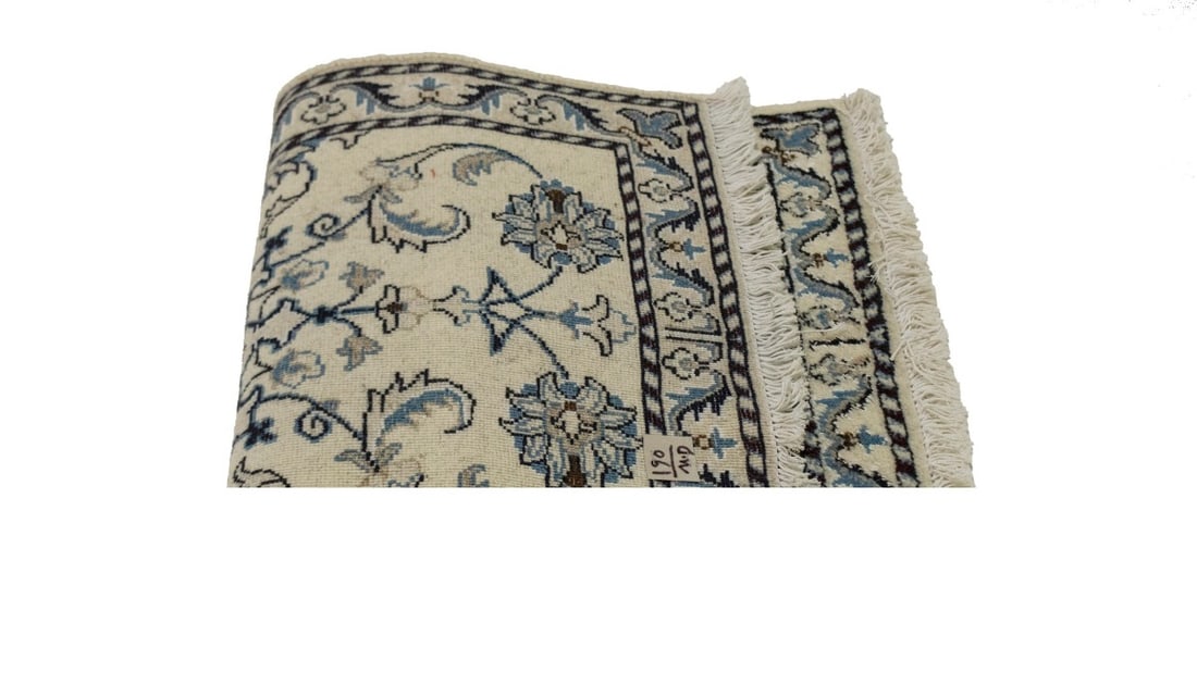 Cream Traditional 2X3 Nain Kashmar Persian Rug - 13