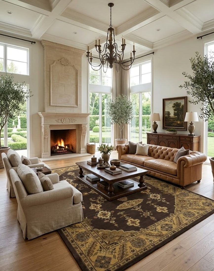 Dark Brown Floral Modern 10X13 Oriental Hand-Tufted Rug - 2