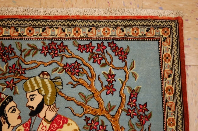 Persian KASHAN RUG 2'1" x 3' - 5