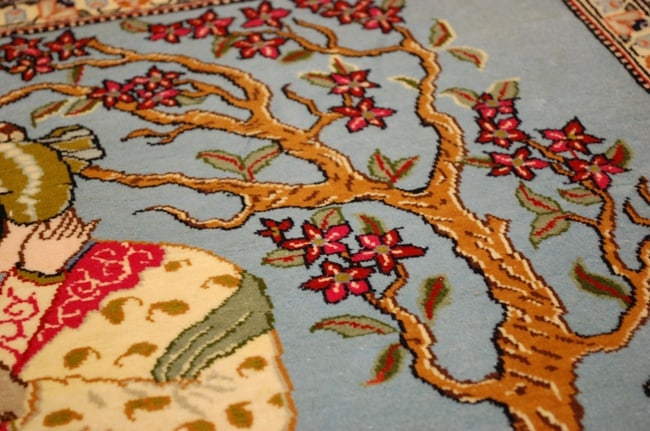 Persian KASHAN RUG 2'1" x 3' - 6