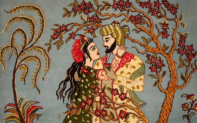 Persian KASHAN RUG 2'1" x 3' - 9