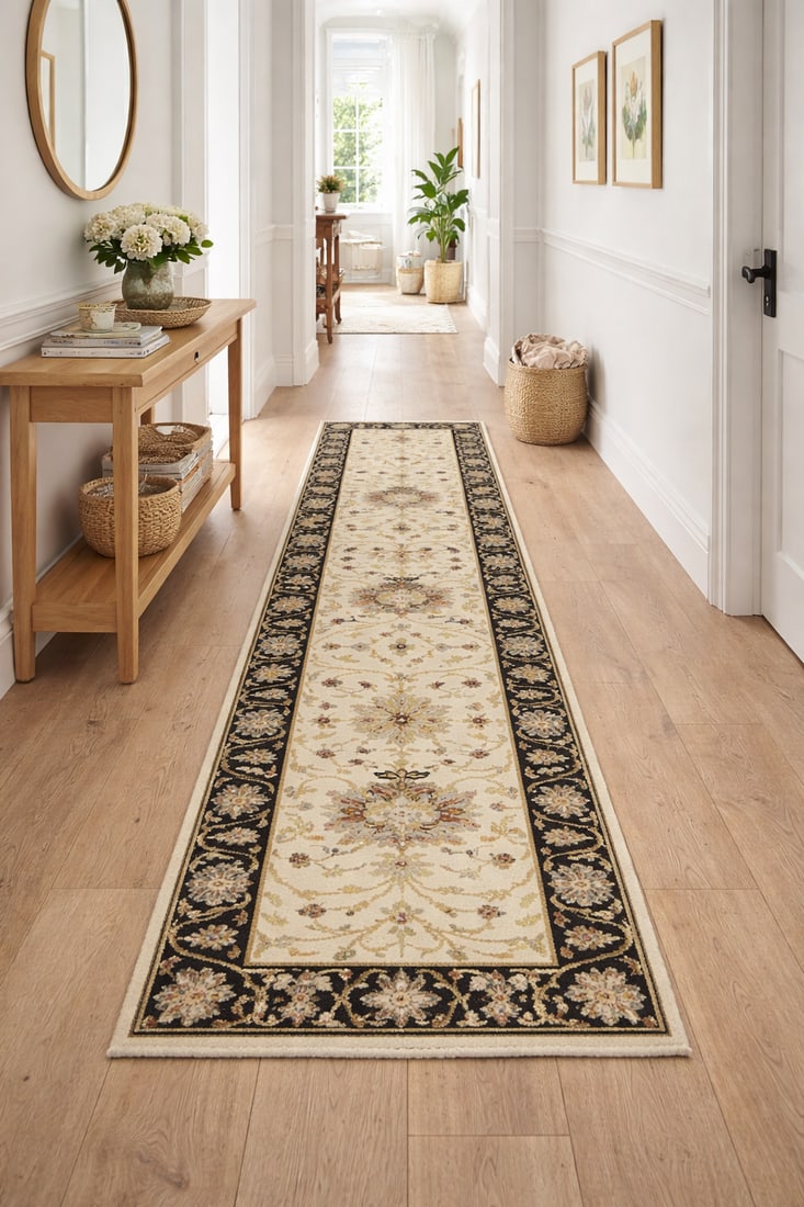 Cream Floral Osh Chobi 2'5X12 Peshawar Oriental Runner Rug - 2