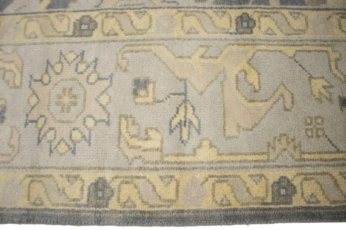 Gray Floral 8X10 Oushak Chobi Oriental Rug - 10