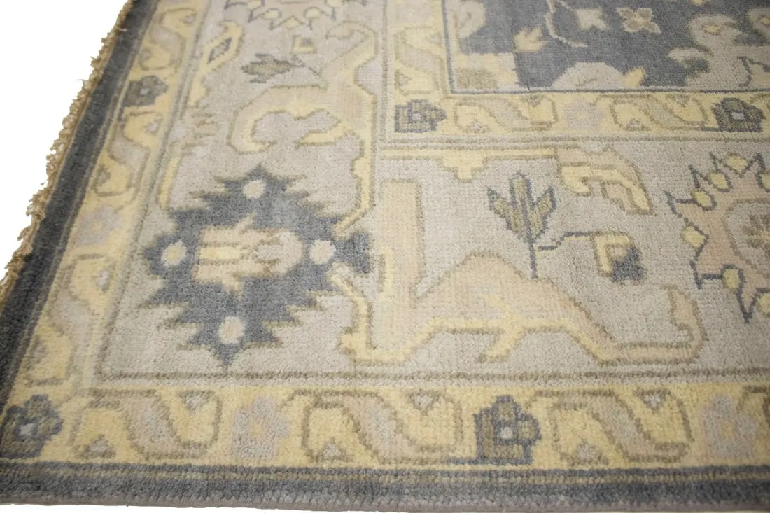 Gray Floral 8X10 Oushak Chobi Oriental Rug - 11