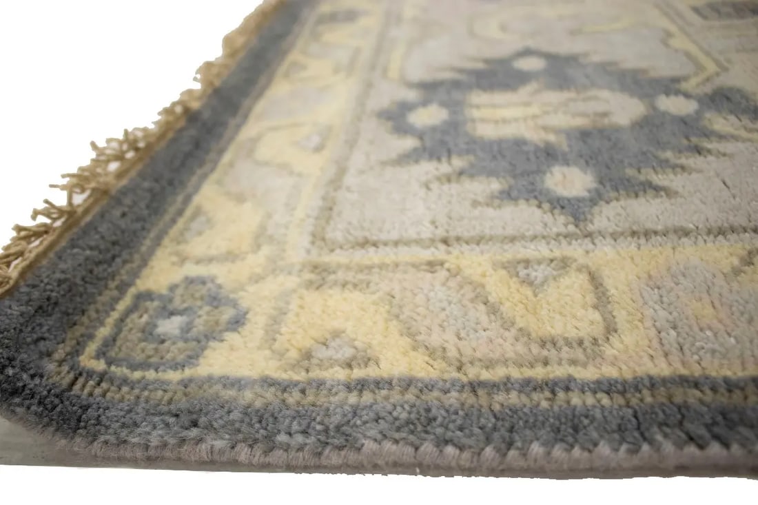 Gray Floral 8X10 Oushak Chobi Oriental Rug - 12