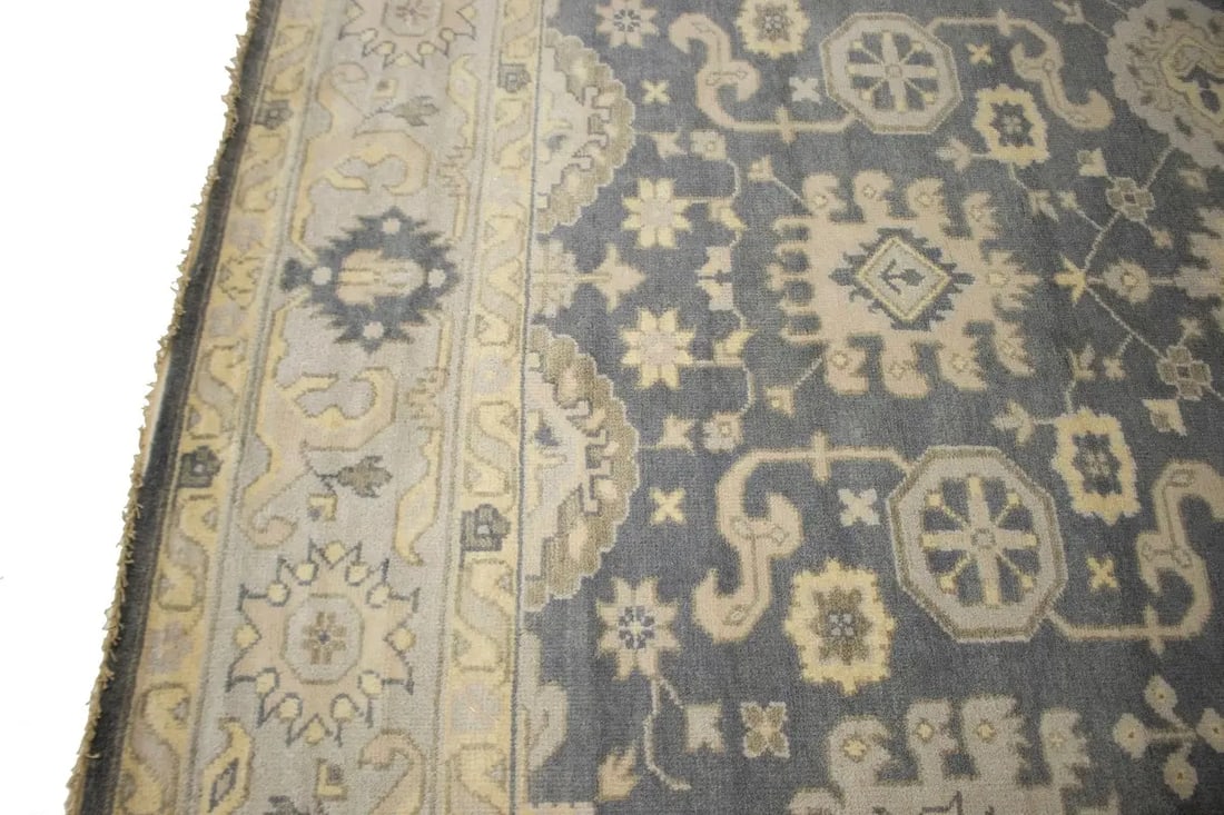 Gray Floral 8X10 Oushak Chobi Oriental Rug - 13