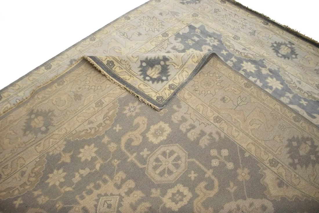 Gray Floral 8X10 Oushak Chobi Oriental Rug - 15