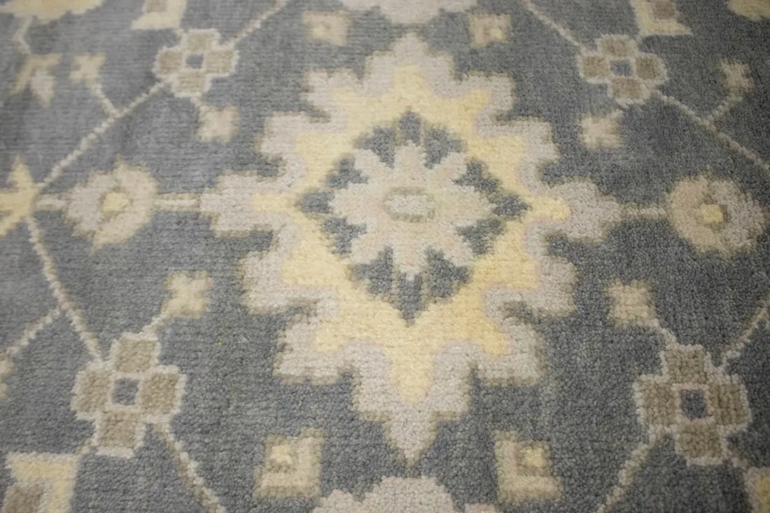 Gray Floral 8X10 Oushak Chobi Oriental Rug - 7