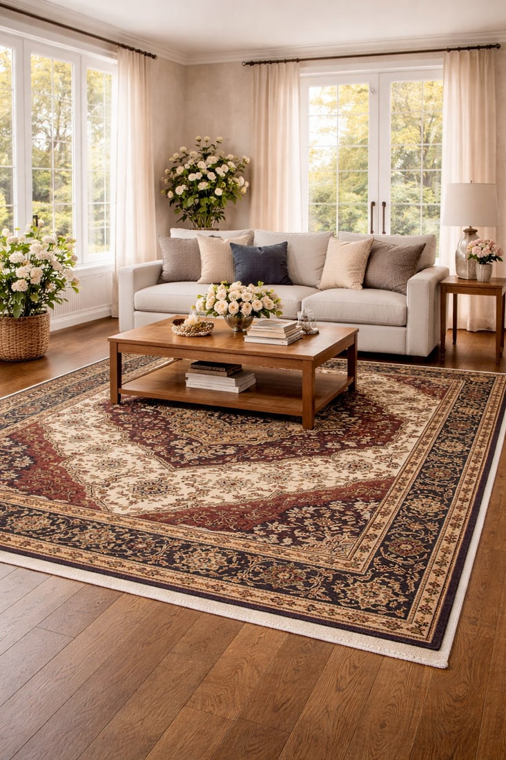Red Geometric 8X10 Heriz Serapi Oriental Rug - 2