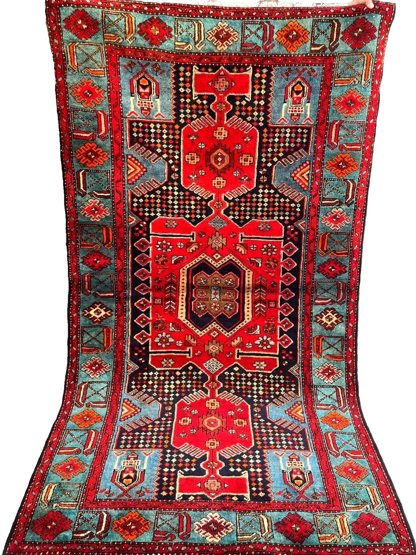 Hand Knotted Persian Tarom Tribal Wool Navy Oriental Area Rug 4'9" x 7'8" - 4