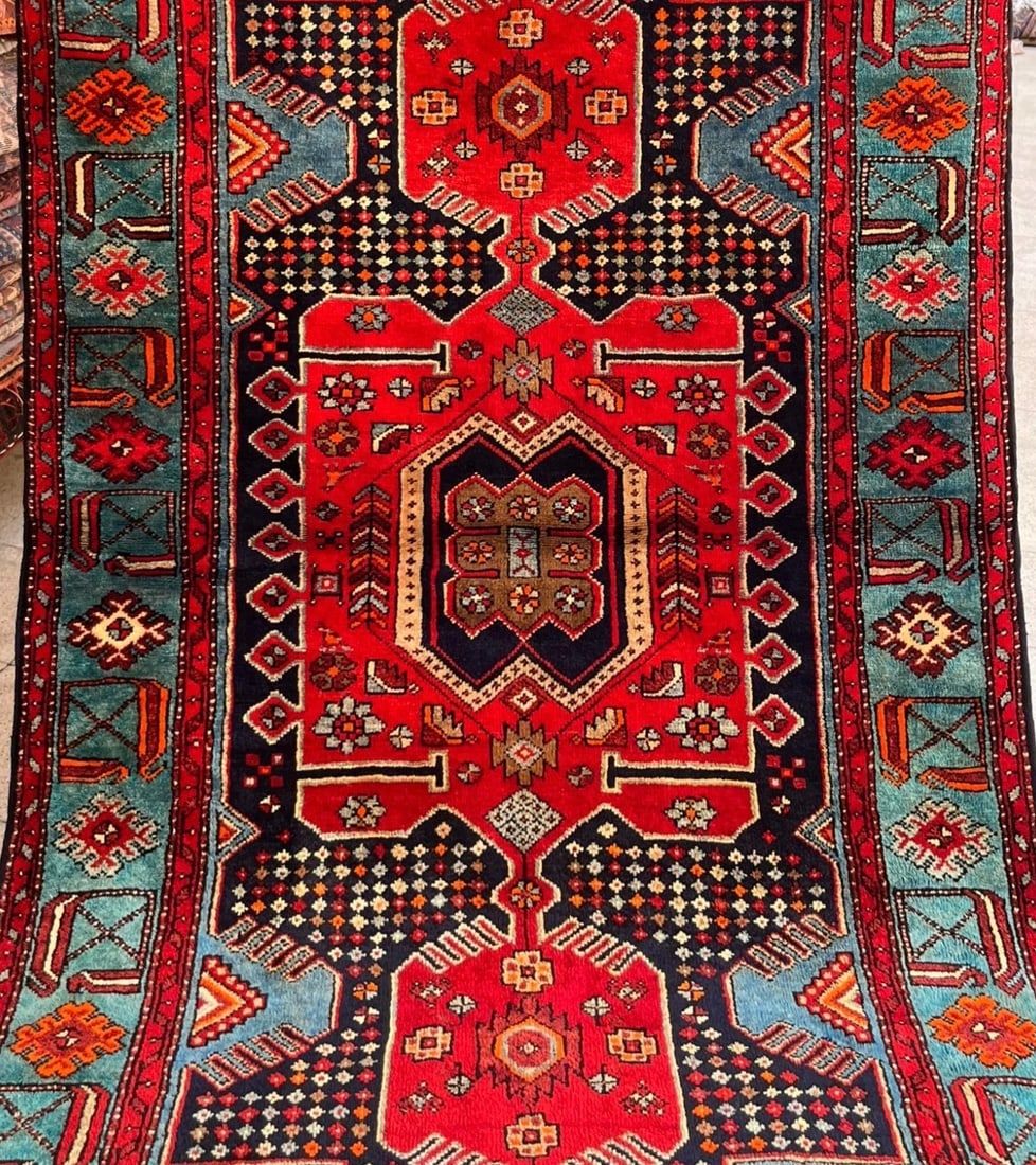 Hand Knotted Persian Tarom Tribal Wool Navy Oriental Area Rug 4'9" x 7'8" - 5