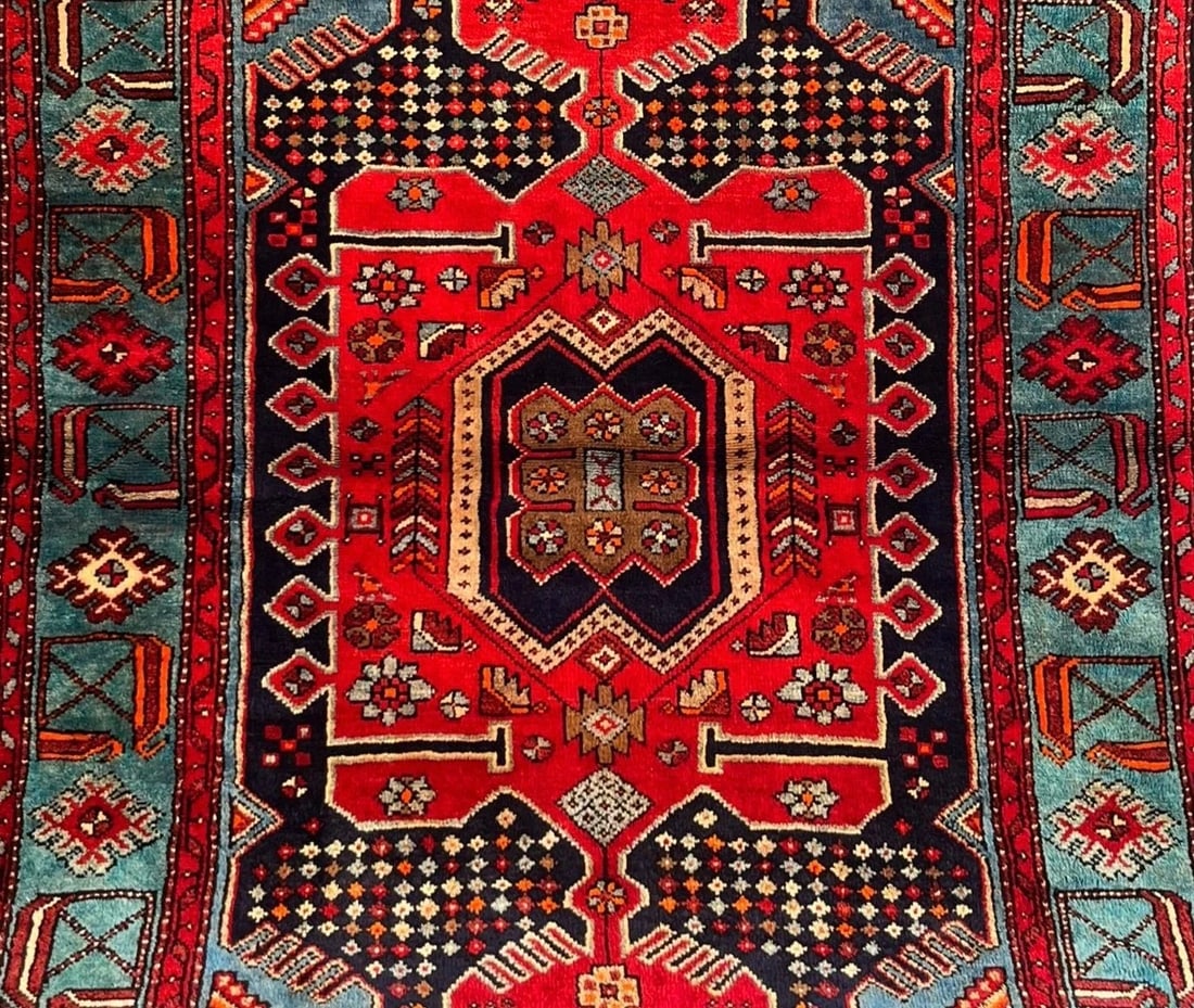 Hand Knotted Persian Tarom Tribal Wool Navy Oriental Area Rug 4'9" x 7'8" - 7