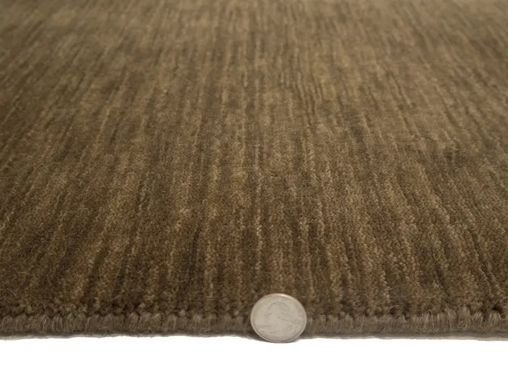 Brown Solid Gabbeh Modern Rug in All Size - 7