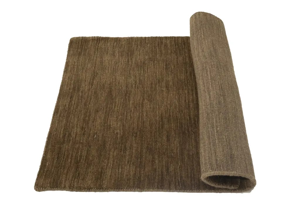 Brown Solid Gabbeh Modern Rug in All Size - 9