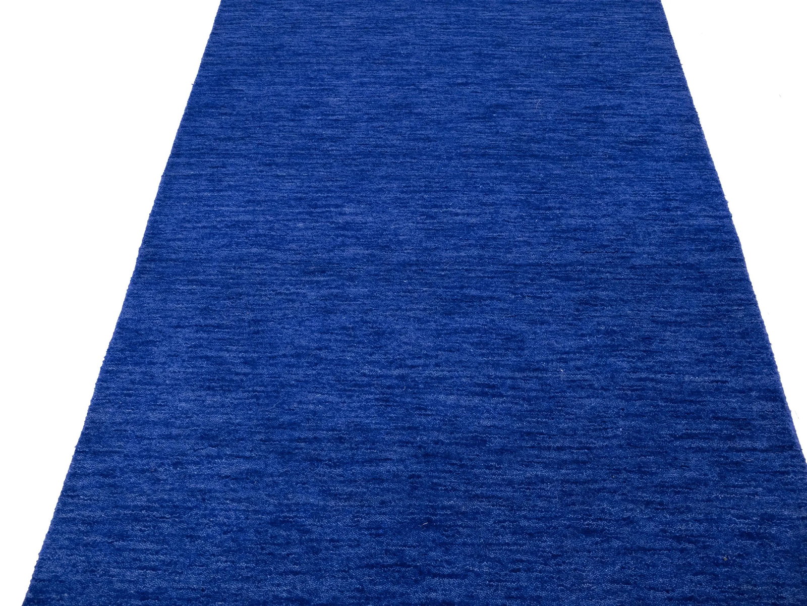Solid Royal Blue Modern 3X12 Gabbeh Oriental Runner Rug - 11
