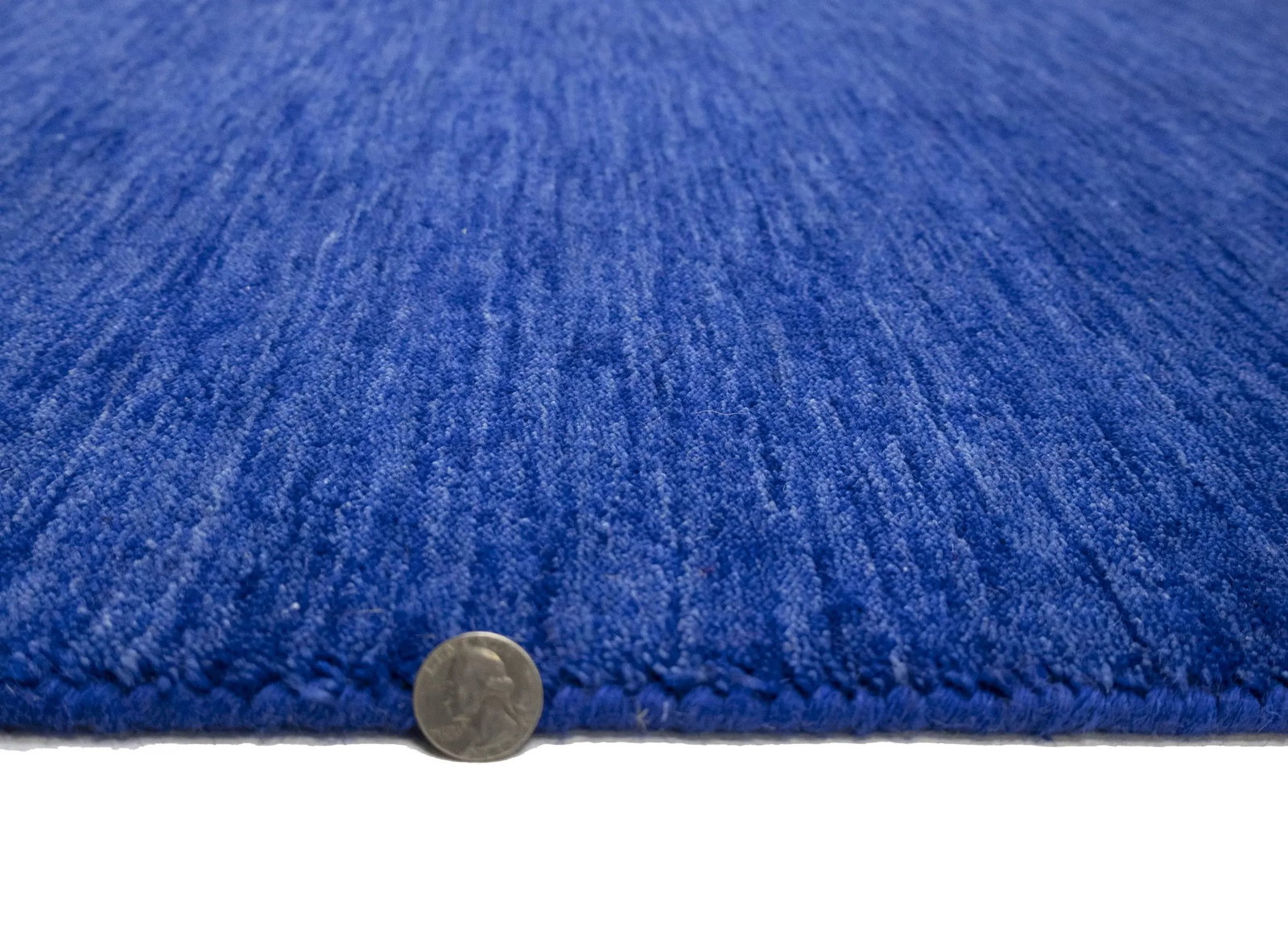 Solid Royal Blue Modern 3X12 Gabbeh Oriental Runner Rug - 12
