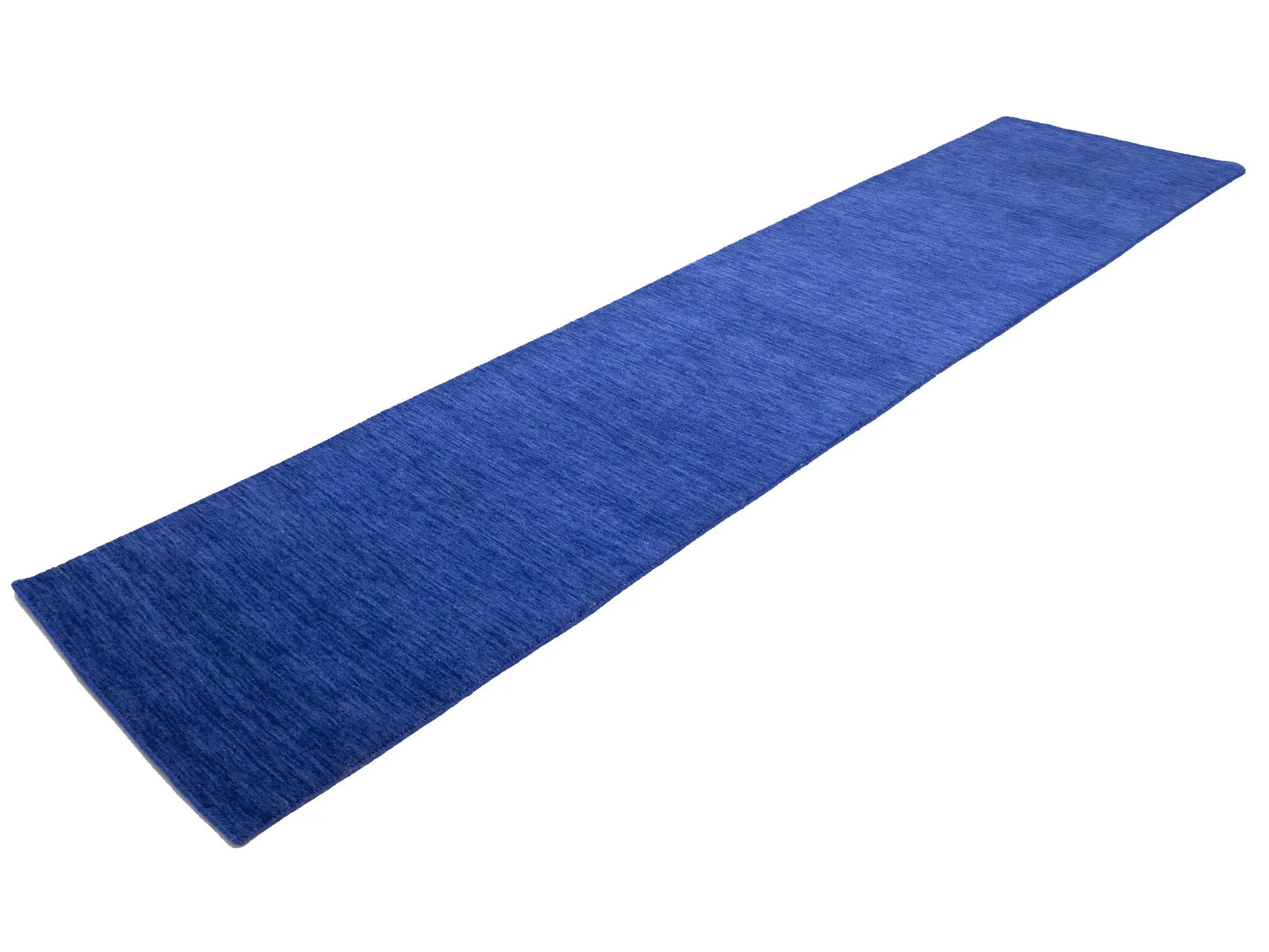 Solid Royal Blue Modern 3X12 Gabbeh Oriental Runner Rug - 5