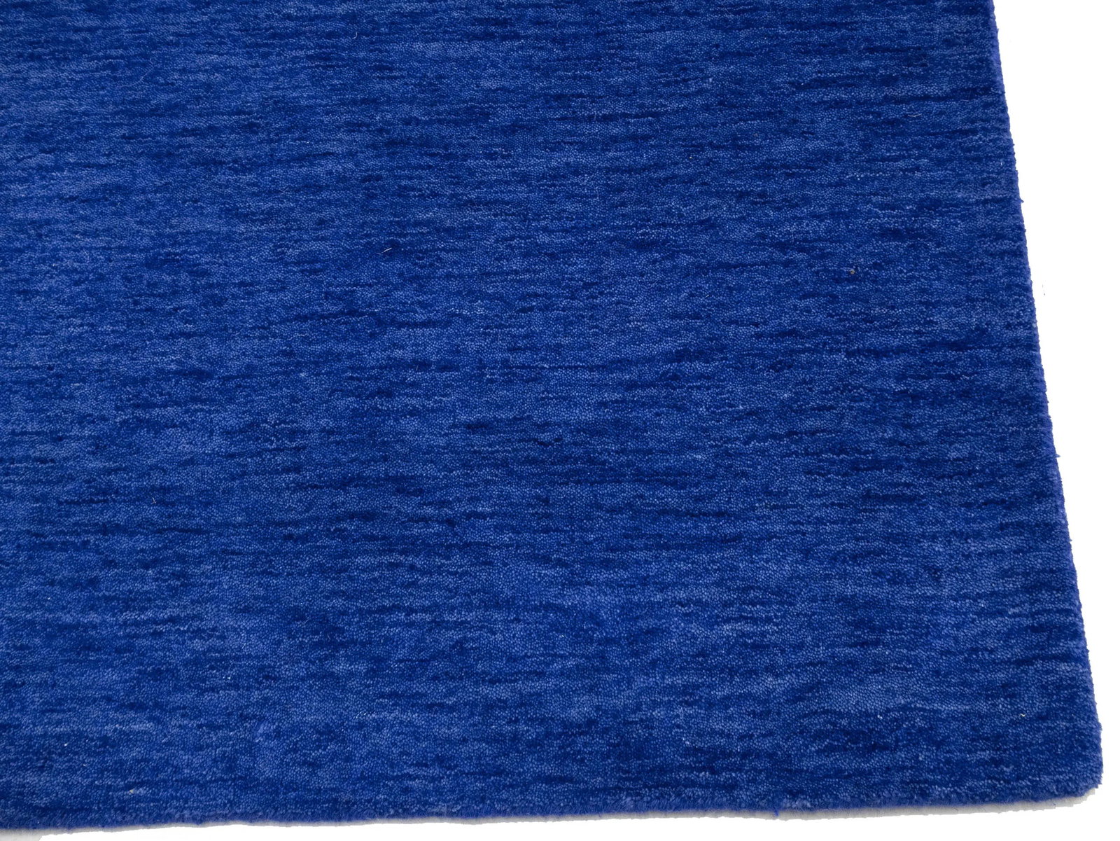 Solid Royal Blue Modern 3X12 Gabbeh Oriental Runner Rug - 9