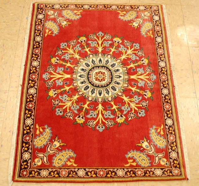 Persian KASHAN RUG 2'5" x 3'3" - 6