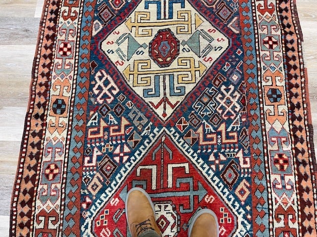 19th Century Kazak Caucasian runner - 11