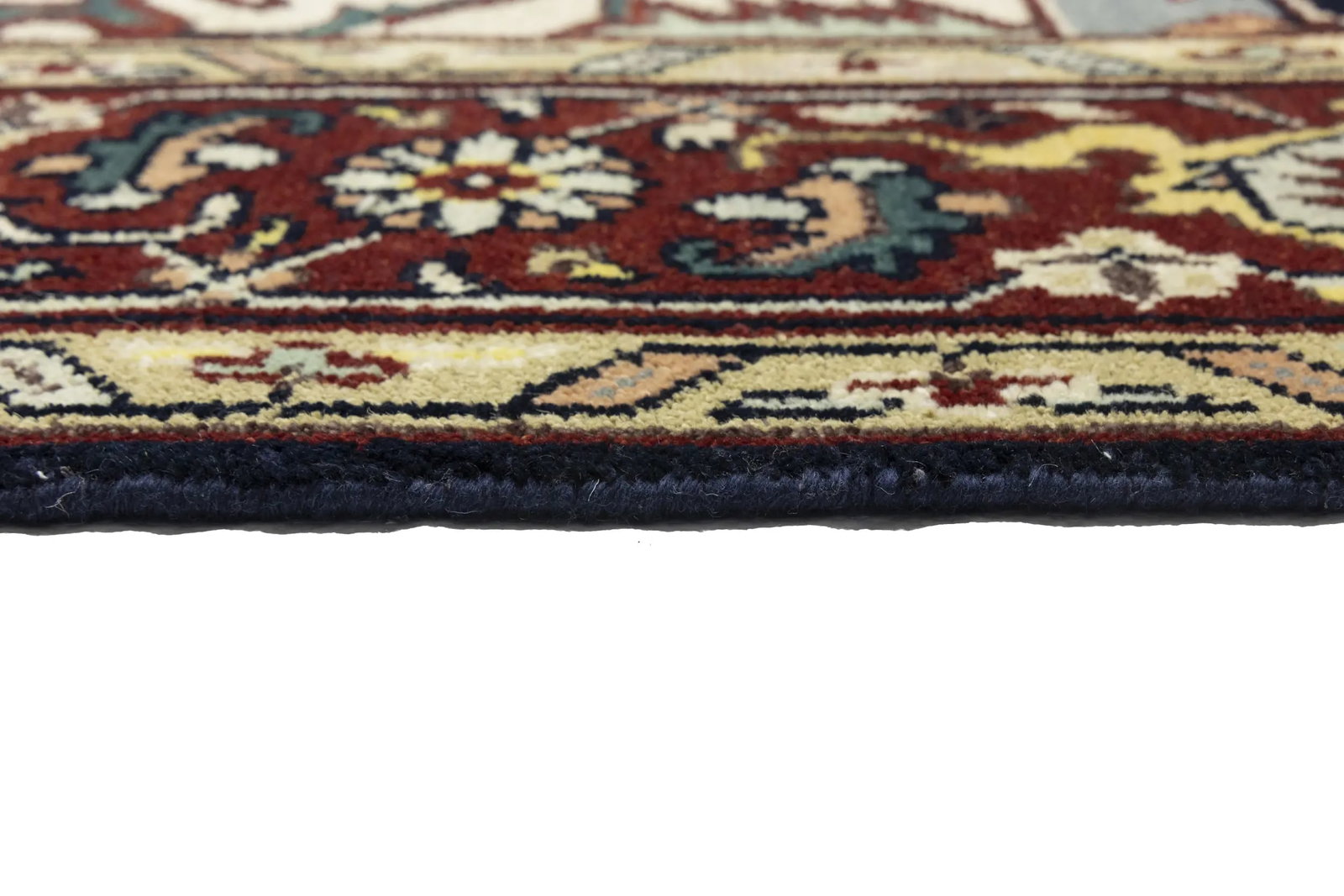 Dark Purple-navy Geometric 9X12 Heriz Serapi Oriental Rug - 16