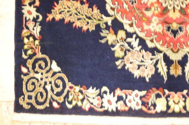 Persian KASHAN RUG 2'2" x 2'10" - 4