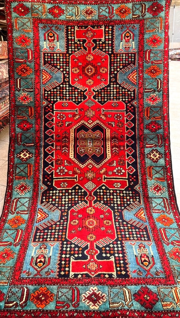 Hand Knotted Persian Tarom Tribal Wool Navy Oriental Area Rug 4'9" x 7'8" - 2