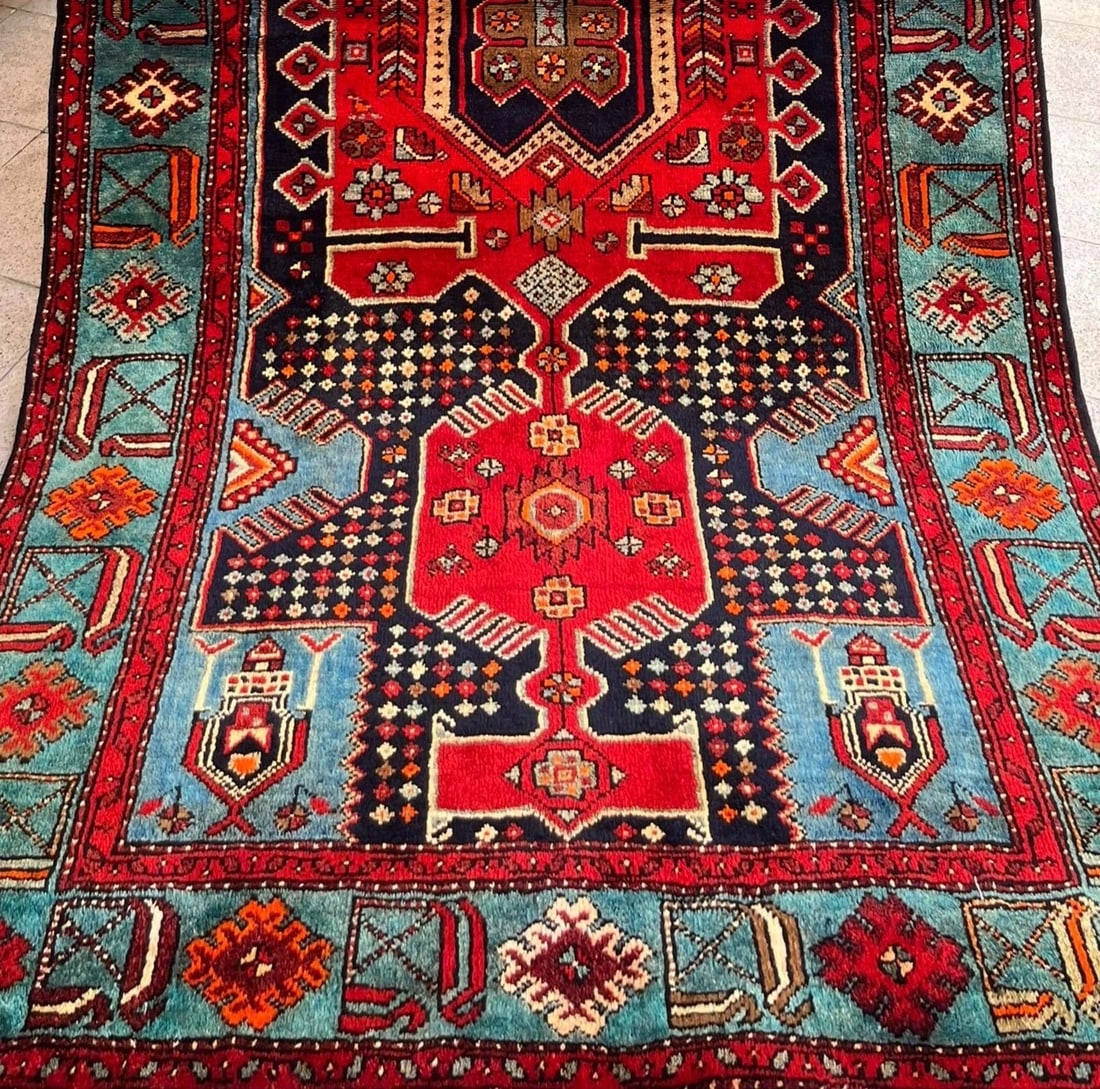 Hand Knotted Persian Tarom Tribal Wool Navy Oriental Area Rug 4'9" x 7'8" - 3