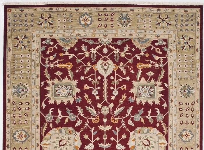 Hand Knotted Indo-Persian Traditional Red Wool Oriental Area Rug Carpet 12' x 15' - 4