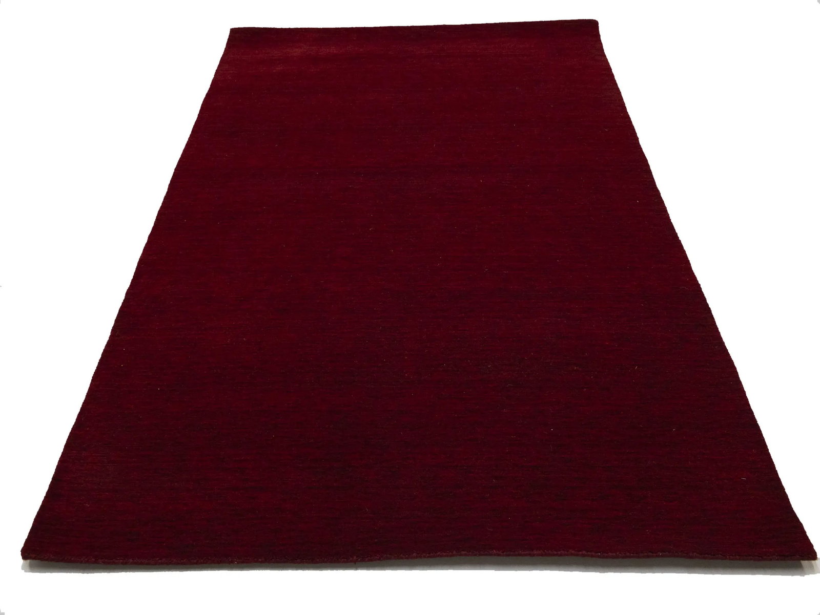Maroon Red Modern Solid 5X8 Gabbeh Oriental Rug - 3