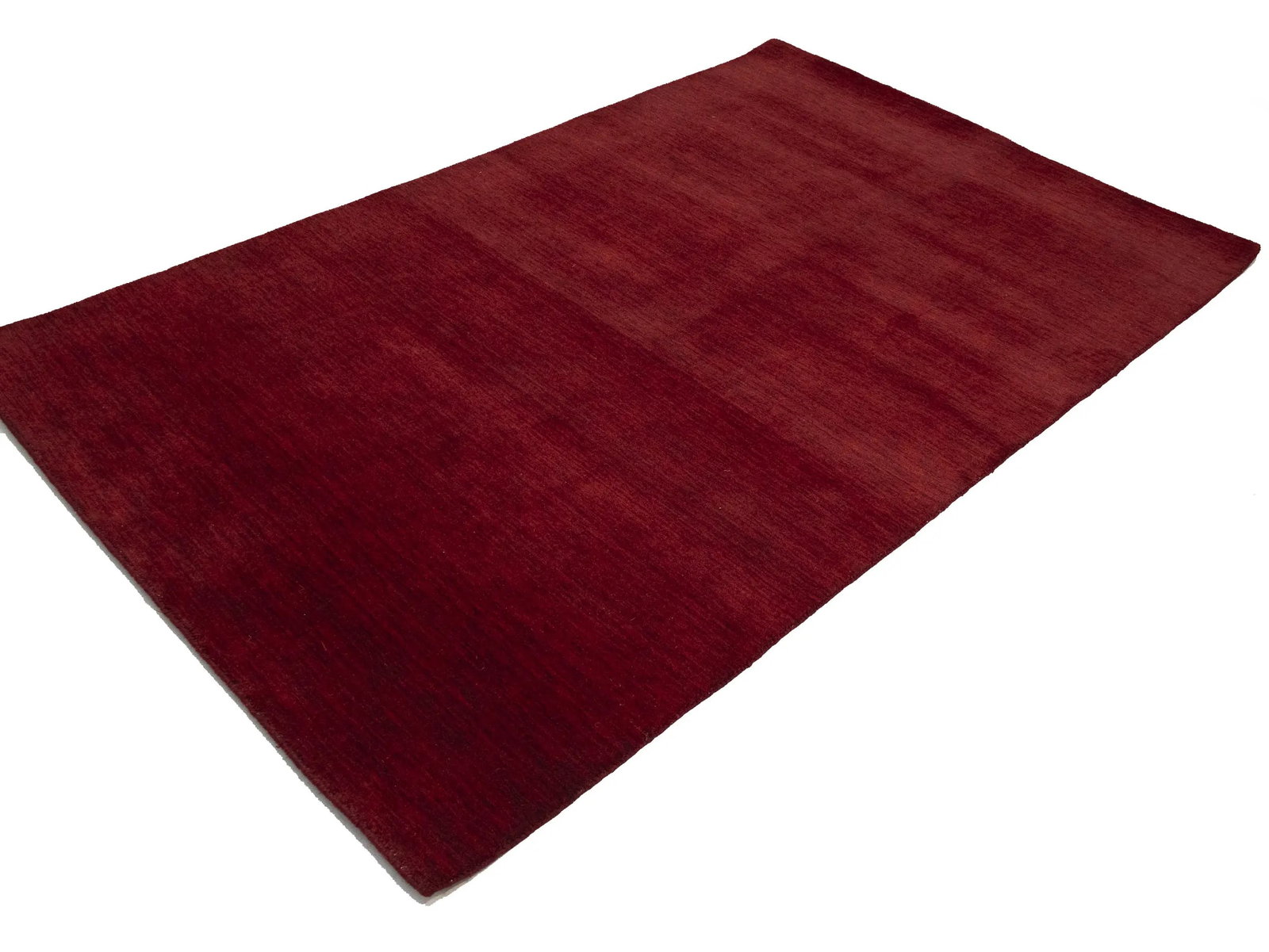Maroon Red Modern Solid 5X8 Gabbeh Oriental Rug - 5