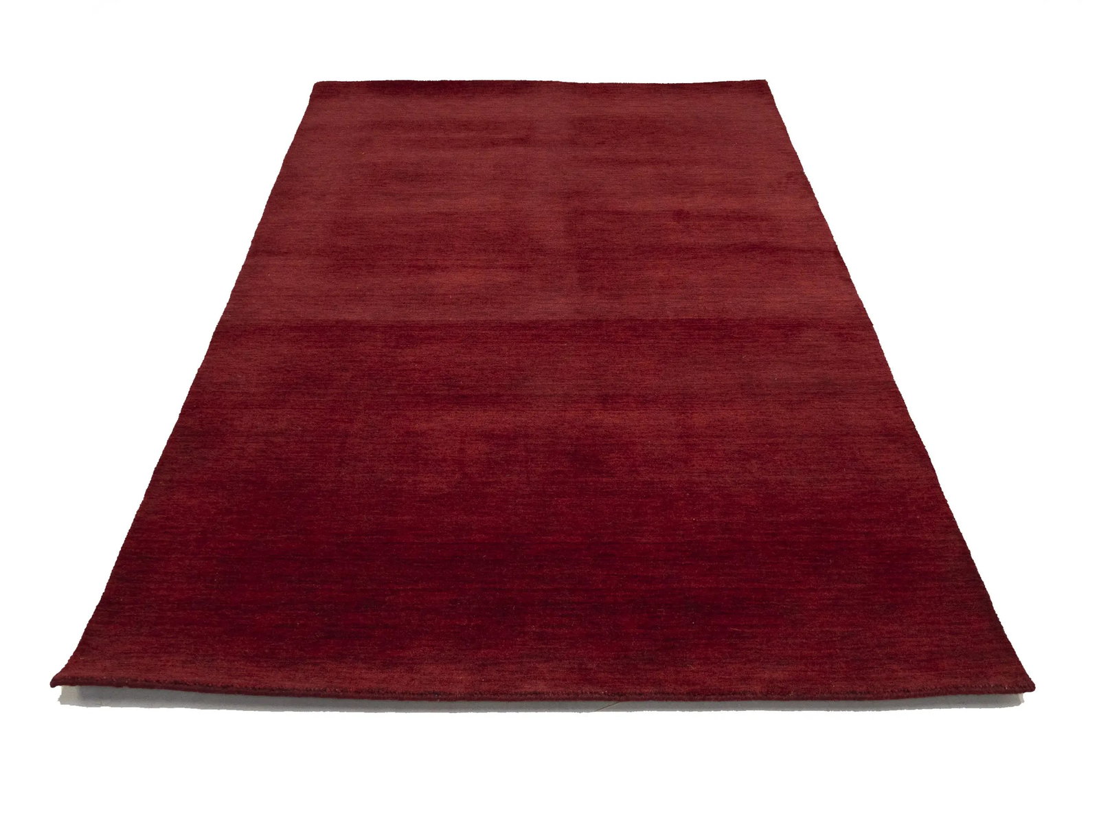 Maroon Red Modern Solid 5X8 Gabbeh Oriental Rug - 6