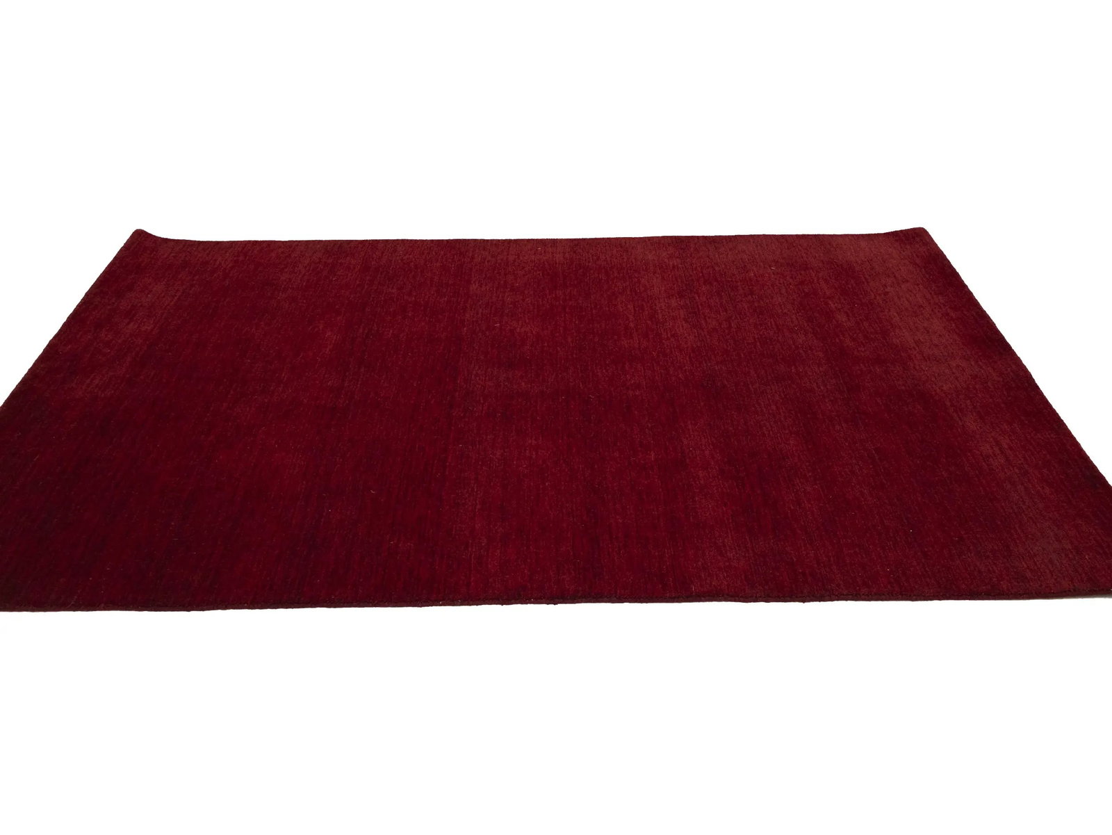 Maroon Red Modern Solid 5X8 Gabbeh Oriental Rug - 7