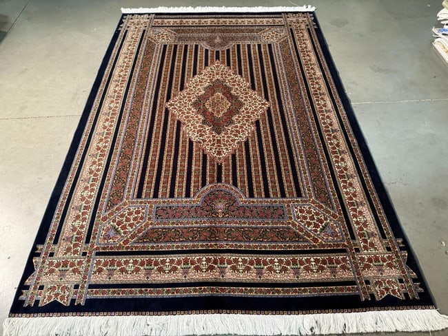 Fine Luxury Silk Rug 4.9x7.6 - 2