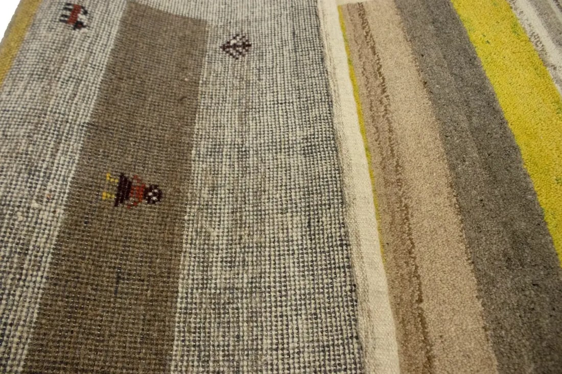 Cream Tribal 3X5 Indo-Gabbeh Oriental Rug - 14