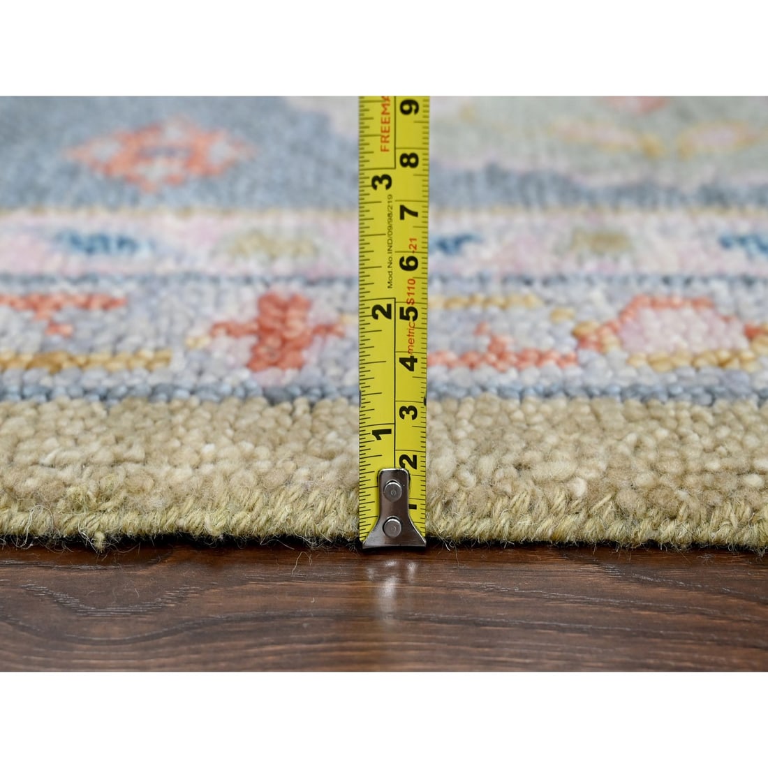 Dusty Yellow Oushak Design Supple Hand Knotted Oversized Rug - 9