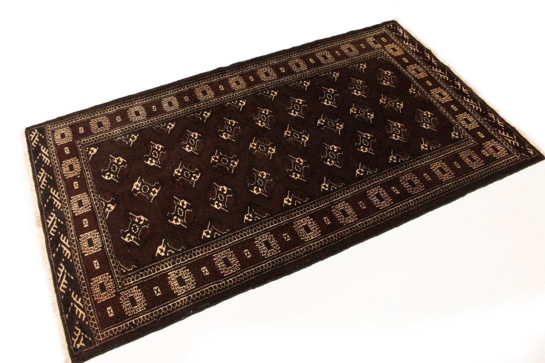 Burgundy Tribal 3'6X6'4 Balouch Persian Rug - 4