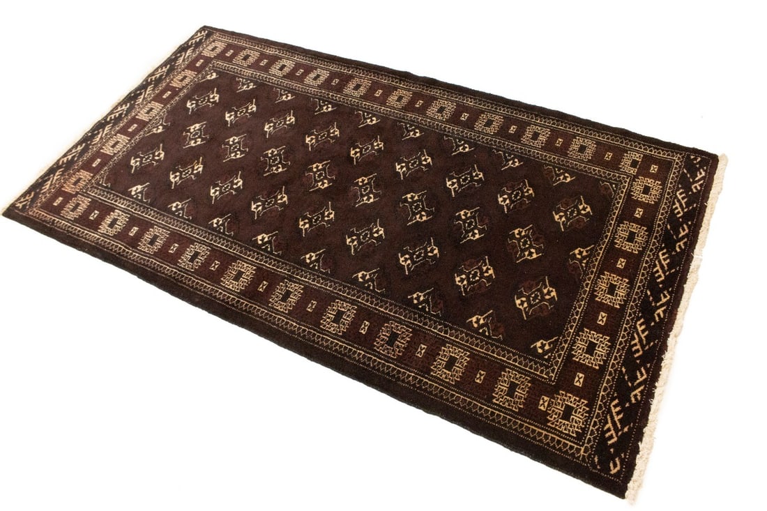 Burgundy Tribal 3'6X6'4 Balouch Persian Rug - 5