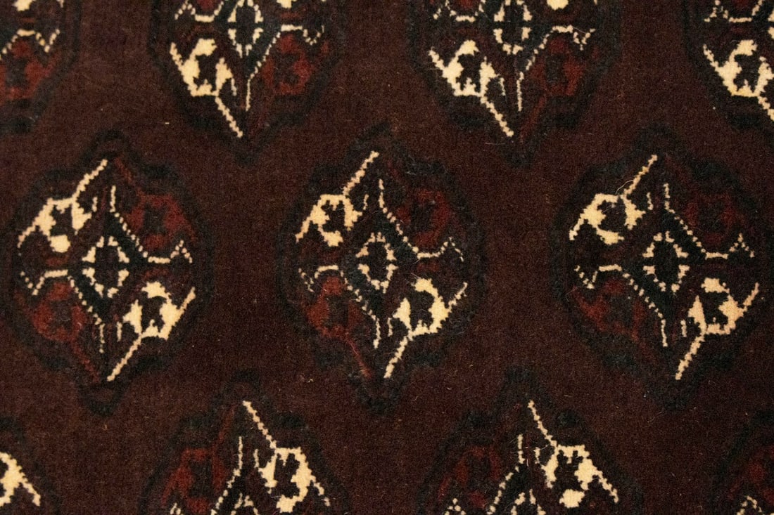 Burgundy Tribal 3'6X6'4 Balouch Persian Rug - 8