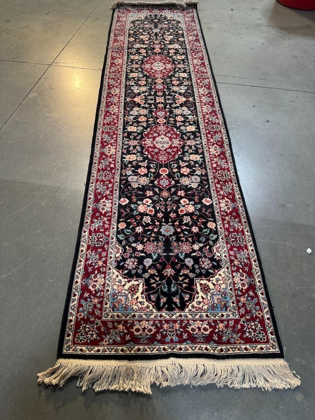 Fine Silk&Wool Tabriz Runner 2.6x10' - 5