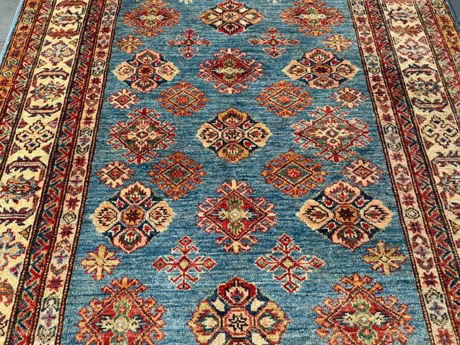 Fine Super Kazak Rug 4.1x6.1 - 3