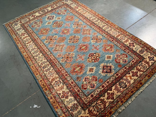 Fine Super Kazak Rug 4.1x6.1 - 6