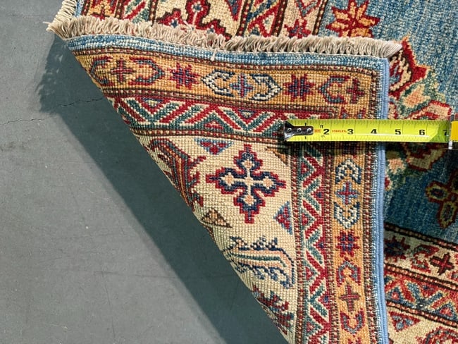Fine Super Kazak Rug 4.1x6.1 - 7
