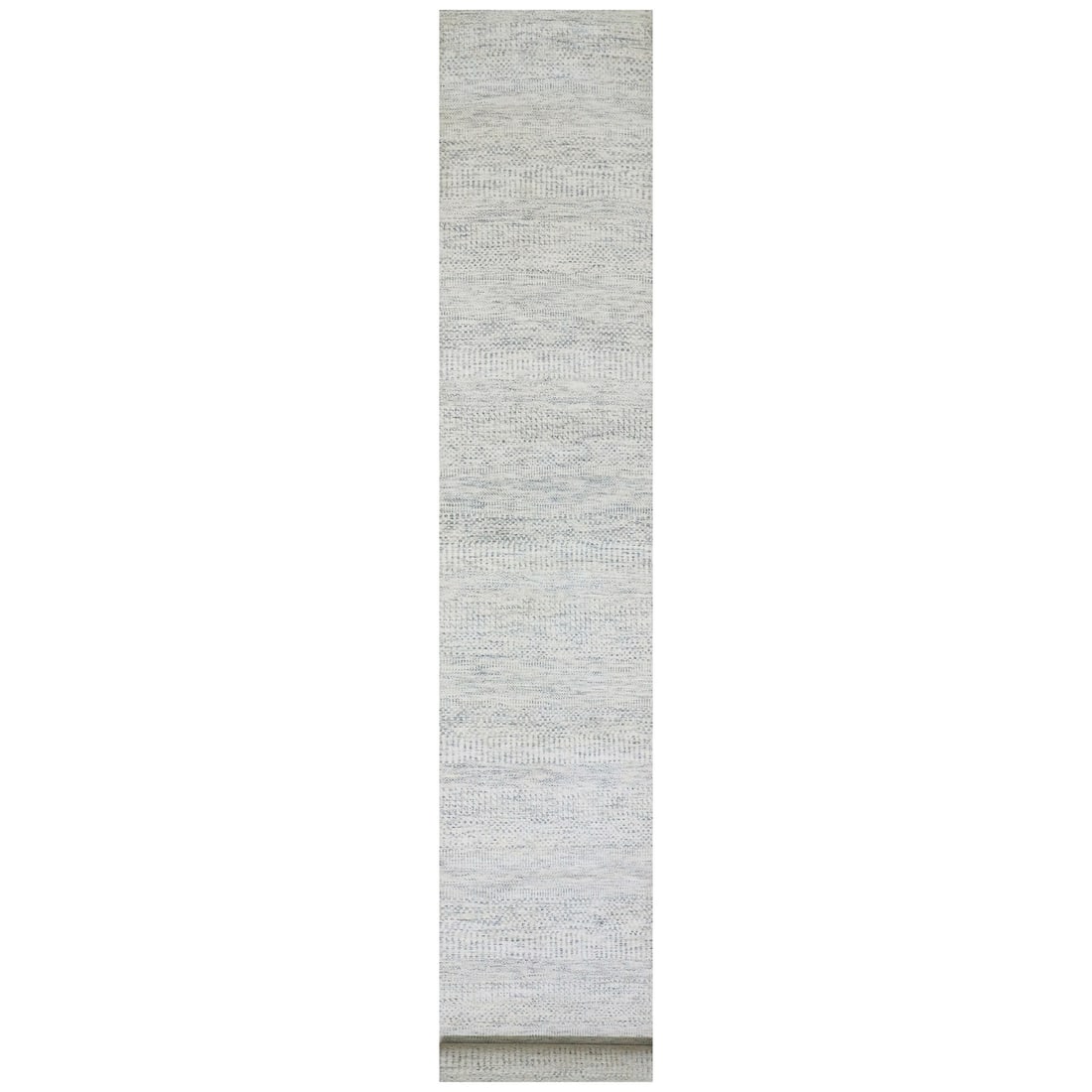 Moonshine Gray Grass Design Undyed Hand Knotted XL Runner Oriental Rug: Title: Moonshine Gray Grass Design Undyed Hand Knotted XL Runner Oriental Rug Description:This is a truly genuine one-of-a-kind. It has been Knotted for months and months in the centuries-old weaving