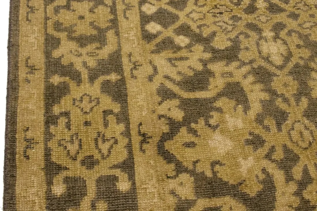 Dark Brown Transitional Floral 6X9 Oriental Rug - 10