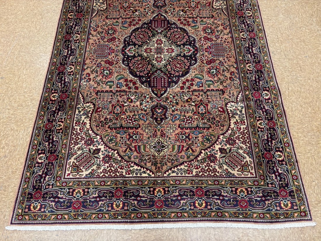 Hand Knotted Persian Tabriz Wool Terracotta Oriental Rug Carpet 6'5" x 9'6" - 2