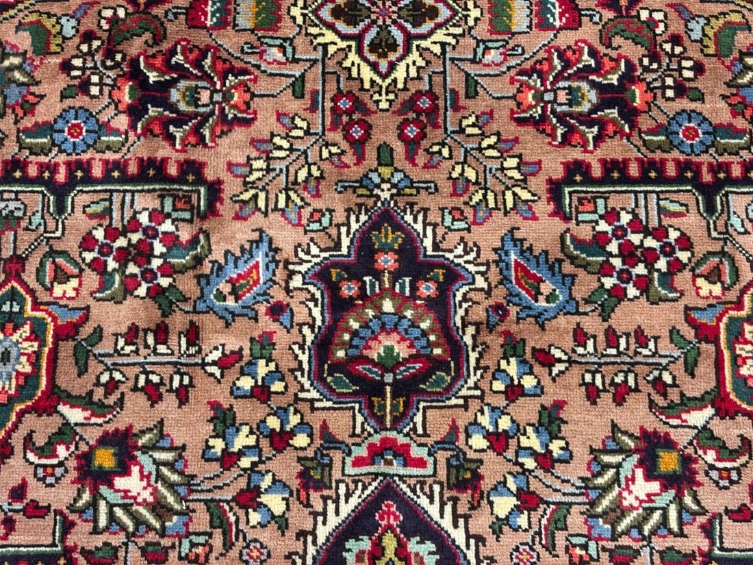 Hand Knotted Persian Tabriz Wool Terracotta Oriental Rug Carpet 6'5" x 9'6" - 5