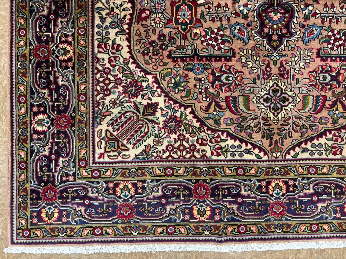 Hand Knotted Persian Tabriz Wool Terracotta Oriental Rug Carpet 6'5" x 9'6" - 8