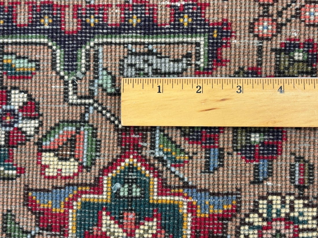 Hand Knotted Persian Tabriz Wool Terracotta Oriental Rug Carpet 6'5" x 9'6" - 9